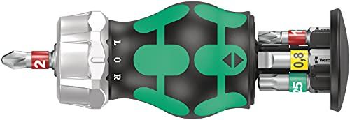 Wera Kraftform Compact RA 1 Stubby ratelschroevendraaier met bitmagazijn - 6-delig