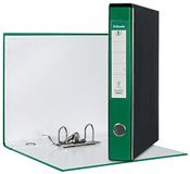 Esselte Eurofile map met hefboommechanisme en hoes, protocol-formaat, karton met kunststof coating Dorso 5 cm groen
