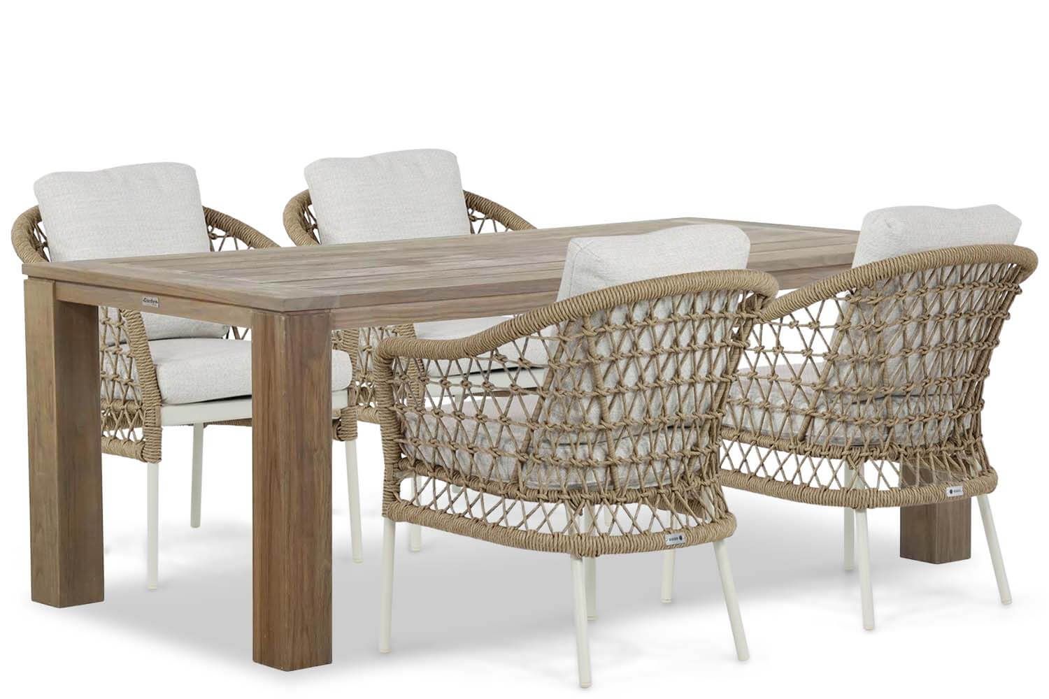 Coco Bali/Brighton 200 cm Dining Set - 5 Pieces