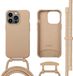 imoshion Hoesje - Geschikt voor iPhone 13 Pro - Color Backcover met afneembaar koord geschikt voor MagSafe - Nude