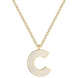 Glanzstücke München Schakelketting Vrouwen Geel Goud 45 cm