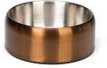 Designed by Lotte Noar Voerbak Hond - Eetbak/Drinkbak - Vaatwasserproof - Anti-slip - RVS - Brons - 1890ml