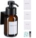 Merkloos Relaxdays Zeepdispenser Wandmontage - 250 ml - Bruin Glas - RVS - Zonder Boren
