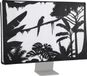 kwmobile Beschermhoes monitor geschikt voor 31-32" Monitor - Computerscherm cover - Computer accessoires - PC scherm hoes in zwart / wit - jungle silhouet design