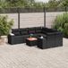 Maison Exclusive - Ensemble de meubles de jardin 9 pièces avec canapé et coussins, noir, en polyrotin