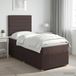 Maison Exclusive - Lit Boxspring avec matelas marron foncé 90 x 200 cm tissu