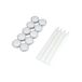 Set van 10 theelichtjes + 4 kaarsen, 20 cm, wit