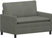 vidaXL Sofa lichtgrijs stof 126 x 81 x 87,5 cm