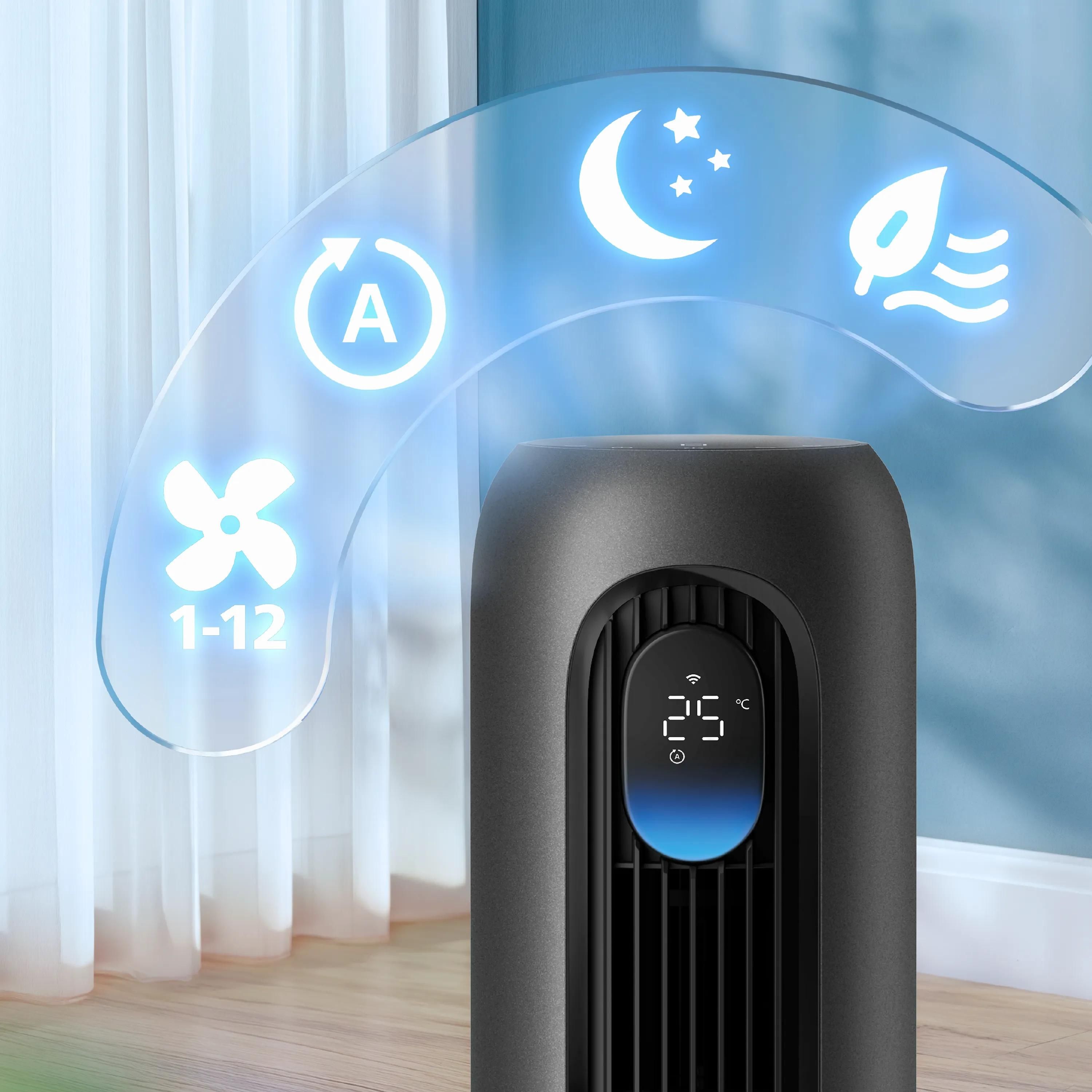 Philips Smart Tower Fan 7000-serie Zwart 22 dB 12 Snelheden