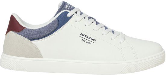 JACK & JONES JFWJORDAN SNEAKER SN Heren Veterschoenen Wit Leer/Rubber/Suède/Synthetisch Maat 45