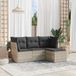 Maison Exclusive - Ensemble de meubles de jardin 4 pièces avec canapé et coussins, gris clair, en polyrotin