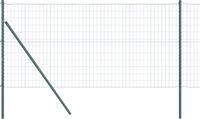 vidaXL Euro-hek met grondbevestiging 10 x 1,2 m PVC-coated staal groen