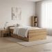 Maison Exclusive - Lit exclusif - Structure de lit en bois massif de chêne, dimensions 90 x 200 cm