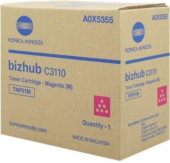 Konica Minolta TNP-51M Magenta Toner Cartridge