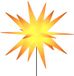 vidaXL Lampe de Noël avec piquet et LED, pliable, 57 cm, jaune