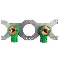 SOMATHERM FOR YOU - Dubbele inbouwset met scheidingswanden voor buis PER D12 - F15/21 grijs