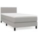 vidaXL Boxspringbed met matras, lichtgrijs, 100x200 cm, gestoffeerd