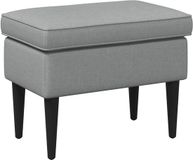 vidaXL Voetenbank Lichtgrijs 55 x 35 x 41 cm Stof