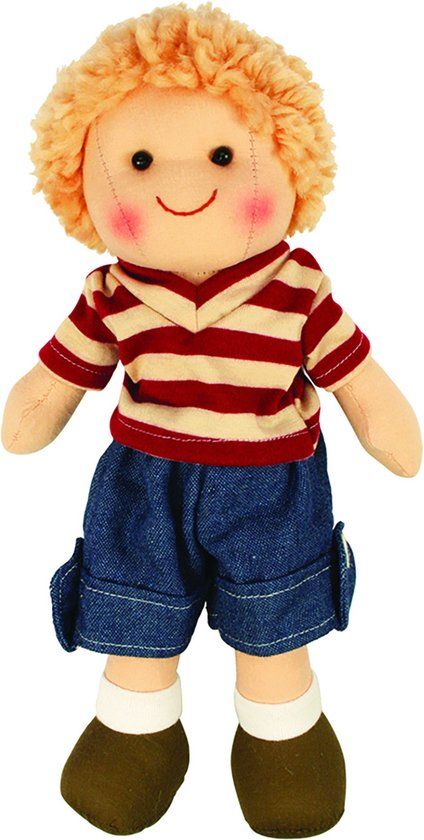 Bigjigs stoffen pop Harry jongen jongenspop 28 cm