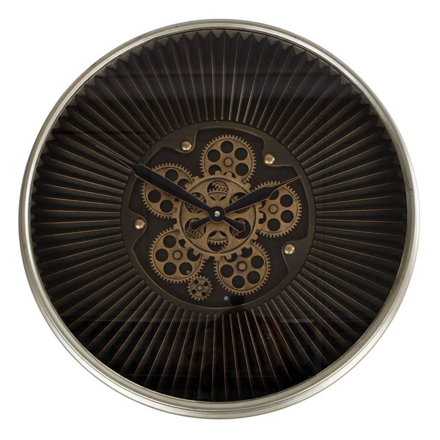 Gifts Amsterdam Stefan Radar Clock 55 cm Metal Black and Gold