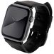 JT Berlin Wannsee armband voor Apple Watch 49 mm / 45 mm / 44 mm / 42 mm vervangende armband [Watch Ultra, Watch SE, Series 8/7/6/5/4/3/2/1, leer/Nytech, roestvrij staal] zwart/zwart