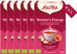 Yogi Tea Women's Energy - Biologische Kruidenthee met Hibiscus, Frambozenblad en Angelica voor Energie en Vitaliteit - Tray van 6 Stuks