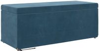 vidaXL Kruk Blauw 101 x 41 x 40 cm Velvet en Geengineerd Hout