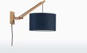 GOOD&MOJO Andes Lampe murale - Bambou/Bleu - 50x32x45cm - Brun