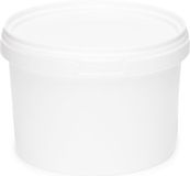 Garronda 100x Emmer met Deksel, 0.5 L, Kunststof, Wit