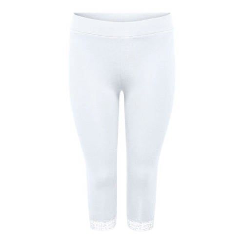ONLY CARMAKOMA - CARTIME LIFE CALF LACE LEGGINGS JRS - Dames - Leggings - Wit