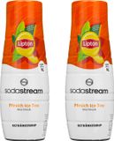 SodaStream Lipton ijsthee perzik drankensiroop 440ml 2 stuks