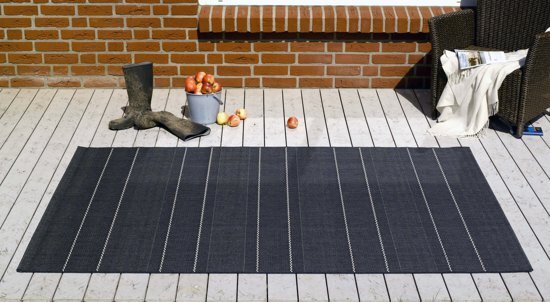 Hanse Home Vloerkleed sunshine voor binnen en buiten 80x300cm zwart