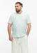 s.Oliver - Heren - Katoenen T-shirt met logoprint en V-hals - Licht turquoise - 4XL