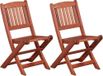 Fauteuils pliants pour enfants, lot de 2, en bois d'eucalyptus massif
