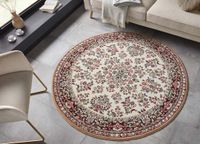 Tapeso Rond Oosters Vloerkleed Orientis - Mosterd/Crème 140 cm Rond