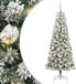 vidaXL Kunstmatige Hinged Kerstboom 300 LED's Groen en Wit 180 cm