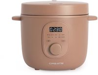 CREATE - Multifunctionele elektrische rijstkoker met stoommandje - Mokka - 3L - RICE COOKER STUDIO