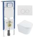 Geberit QeramiQ Dely Toiletset - Suspendu - Réservoir encastré - Sans bride - Cuvette à chasse profonde - Fermeture douce - Blanc brillant