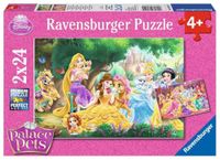 Ravensburger kinderpuzzel - 08952 Best Friends of the Princesses - puzzel voor kinderen vanaf 4 jaar, Disneypuzzel met 2x24 stukjes