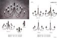 LUMEN OLD 714 Lampe murale traditionnelle avec bougeoir, noir avec or antique
