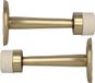 AMIG Deurstopper/deurbuffer - 2x - 75mm - muurbevestiging - gepolijst messing