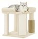 Poteau griffoir Chat Poteau griffoir Sisal 48 cm Modèle d'angle Beige