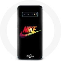 Nike Hoesje voor Samsung Galaxy S10 Edge - Zwarte Achtergrond Maniacase