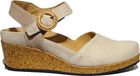 Durea 5919 565 Taupe Platte Sandalen Vrouwen Breed Suède Klittenband