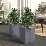 Maison Exclusive - Jardinières, 2 pièces, bleu gris, 30x30x37 cm, polypropylène