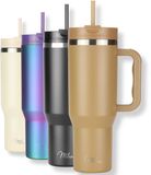 Milu Tumbler 1200ml met Rietje en Handvat | Brun