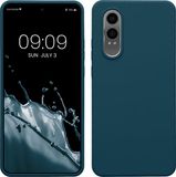 kwmobile telefoonhoesje geschikt voor OnePlus Nord CE 4 Lite 5G - Hoesje met siliconen coating - Smartphone case in mat petrol