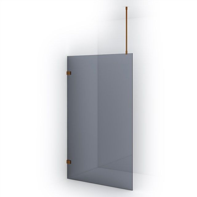 Maxaro Inloopdouche Diamond 120cm 8mm Rookglas Koper