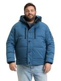 Tom Tailor - Plus Size - Pufferjas met afneembare capuchon - Maat 3XL - real teal blue