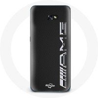 Maniacase Hoesje voor Samsung Galaxy A5 Amg Logo Carbon Textuur